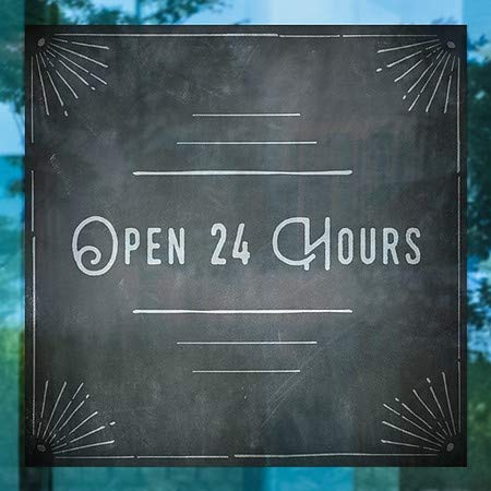 Cgsignlab | פתח 24 שעות -פינת גן נצמד חלון | 8 x8